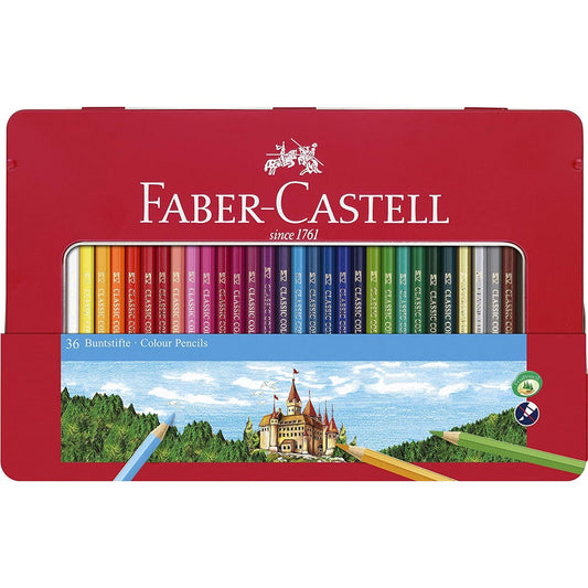 [SG] Faber Castell Metal.Tin Col Pcl 36 [Evergreen Stationery]