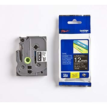 Brother TZE P-touch Tape Labelling Tapes (BLACK BACKGROUND)