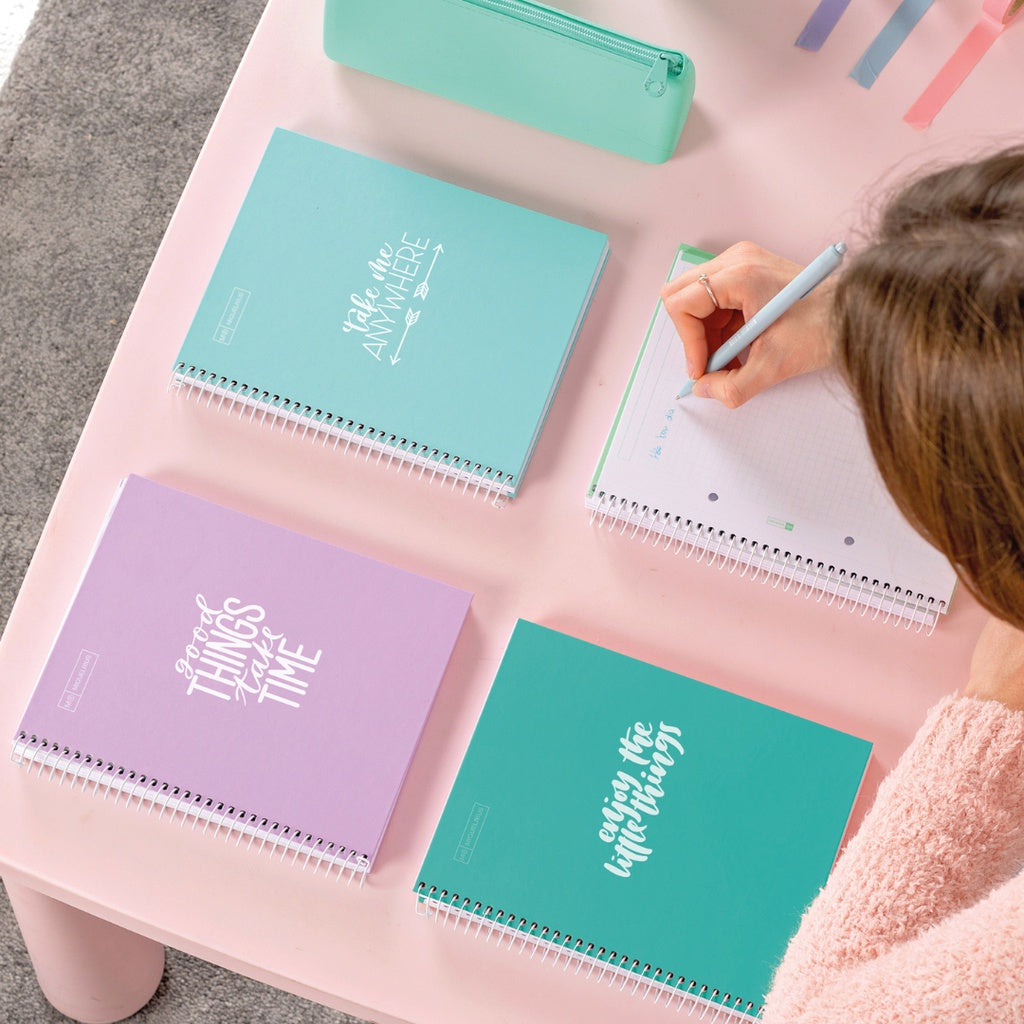 [SG] Apli Miquelrius Colour Messages Notebook A5 Lined [Evergreen Stationery]