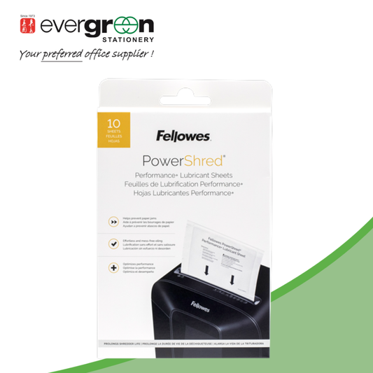 Fellowes Powershred® Performance+ Lubricant Sheets (10 Pack)