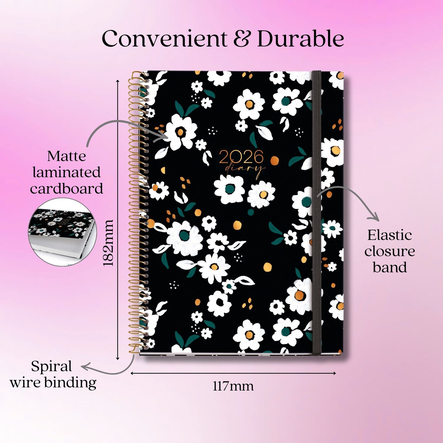 [SG] APLI MIQUELRIUS 2026 A6+ Weekly Matte Laminated Hard Cover Spiral Bound Planner [Evergreen Stationery]