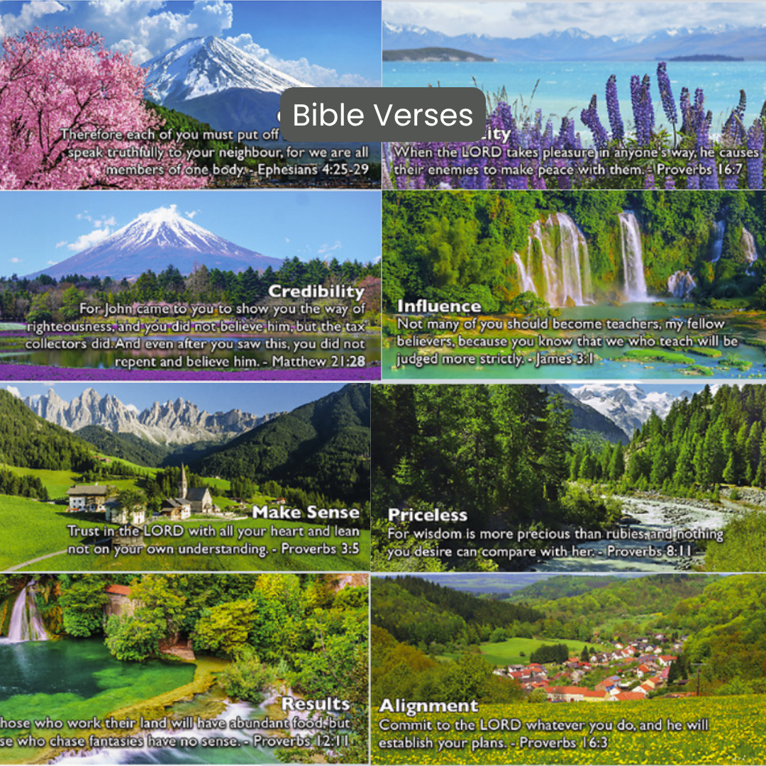 2027 Desktop Calendar Design | 14 designs | 19 x 21.8cm |  20.3 x 21.8cm | Inspirational Quotes | Landscape image | Horoscope | Chinese Zodiac | Bible Verses