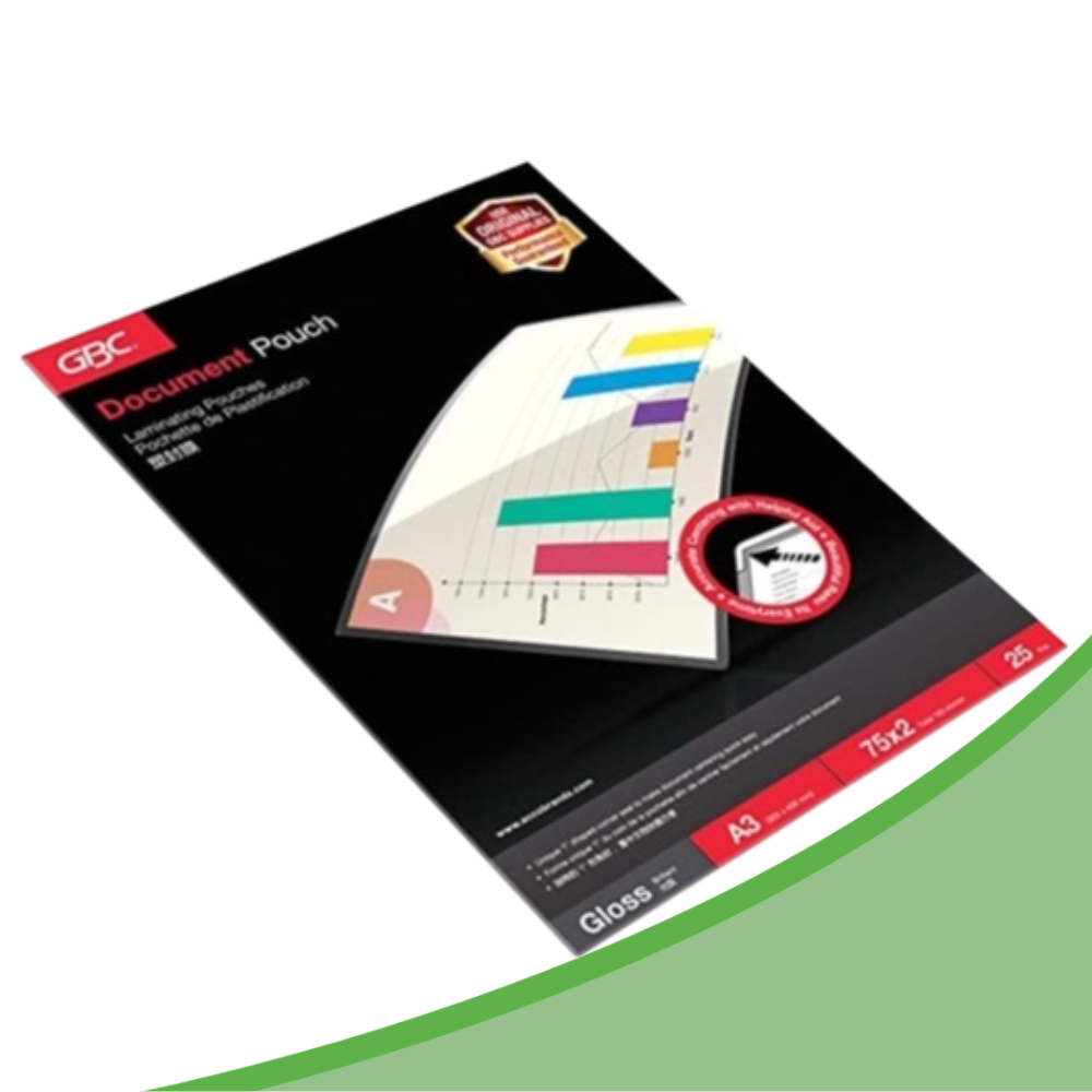 GBC Laminating Pouch A3/A4/A5 75mic/100mic