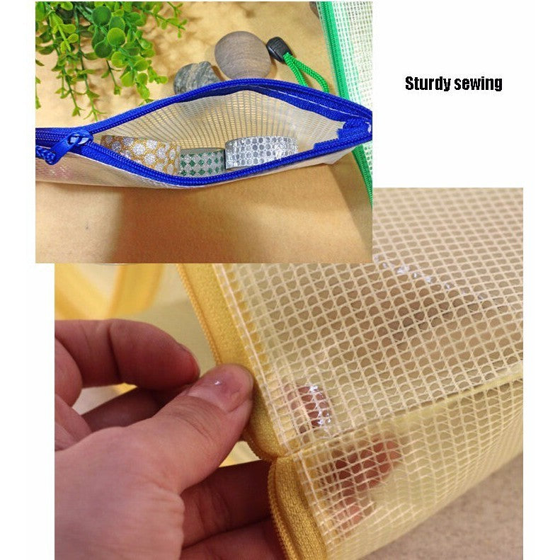 [SG] Clear Zipped Mesh Bag in A3/A4/A5/B4/B5 [Evergreen Stationery]