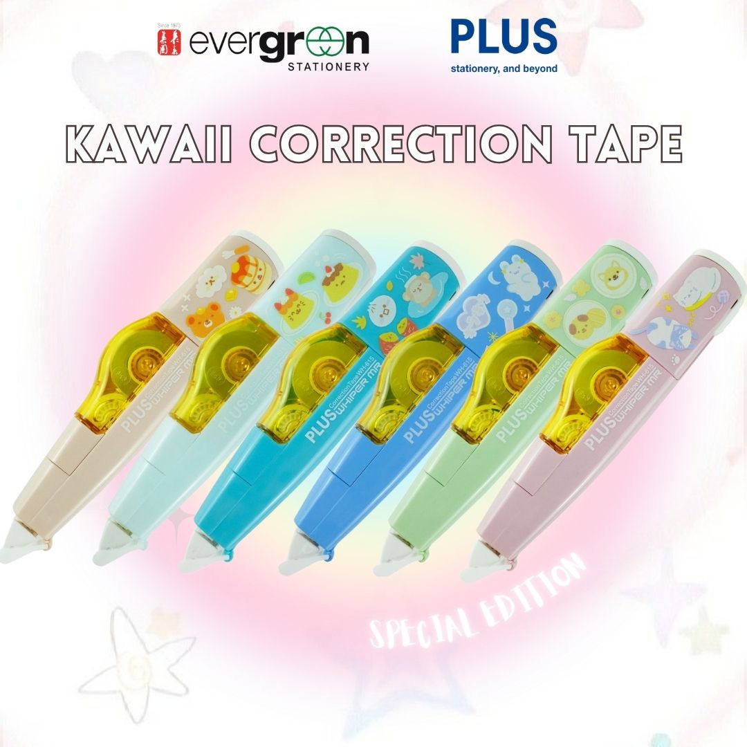 [SG] PLUS MR Kawaii Series Correction Tape [Evergreen Stationery]