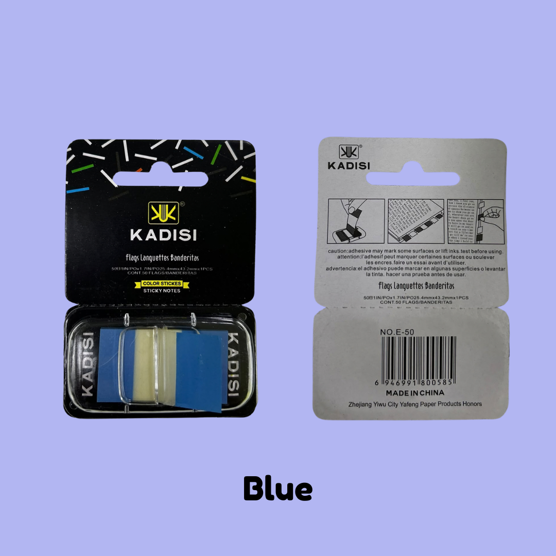 Sticky Colored Note Flags 1" × 1.75" |50 Sheets/Dispenser|Blue|Orange|Pink|Yellow|Green