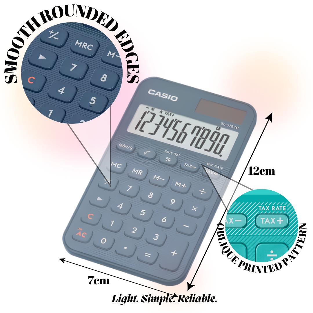 [SG] Casio SL-310YC 10-Digit Pocket Calculator | Portable & Colorful [Evergreen Stationery]