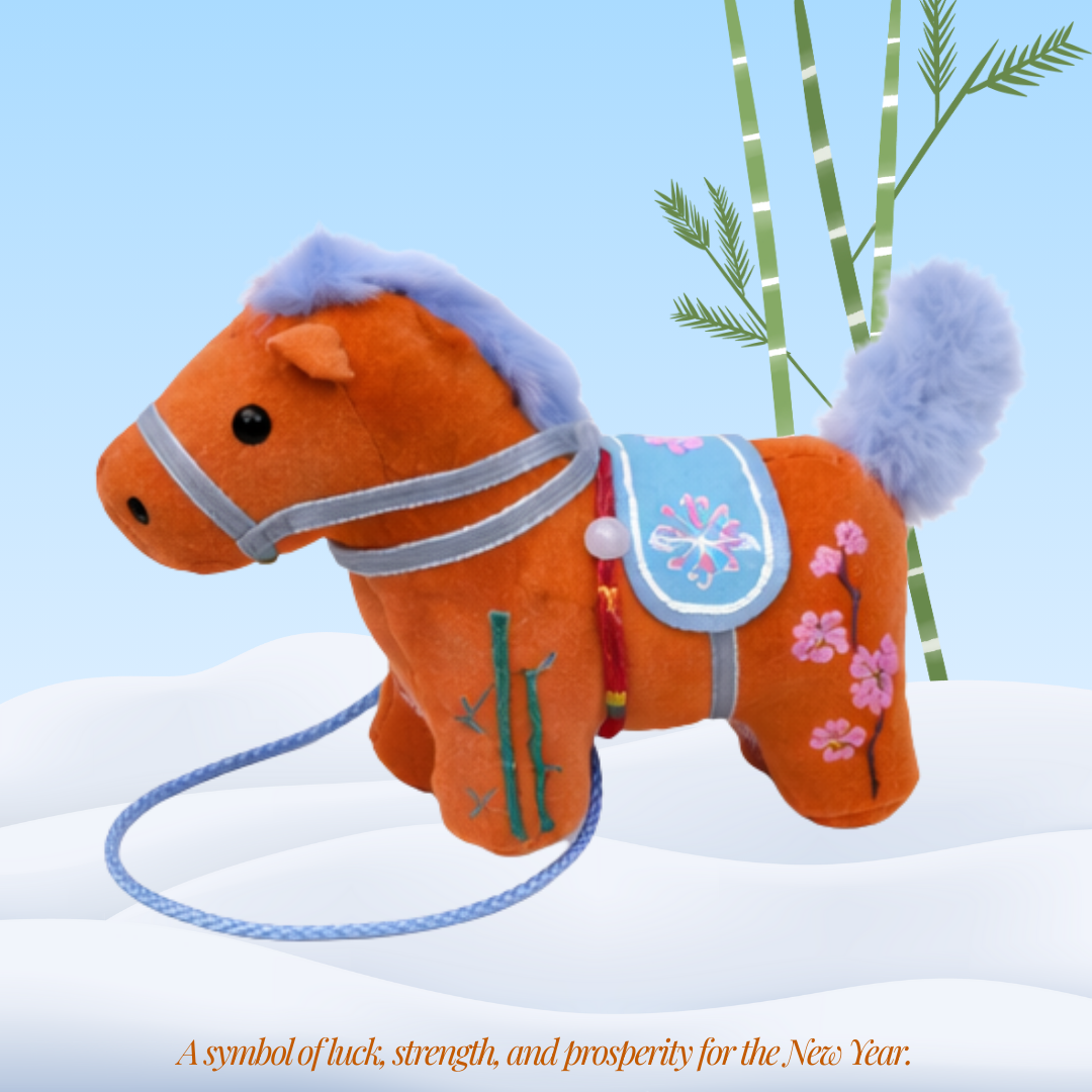 [SG] CNY Lucky Horse Plush Toy | Zodiac Decoration & Gift [Evergreen Stationery]