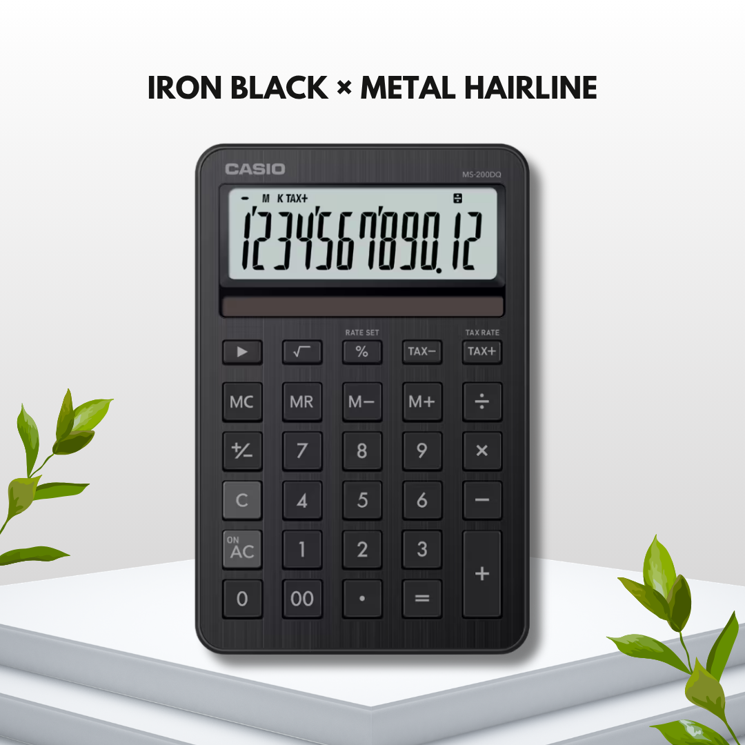 [SG] CASIO MS-200DQ Series calculator with 12-digit display and solar power [Evergreen Stationery]