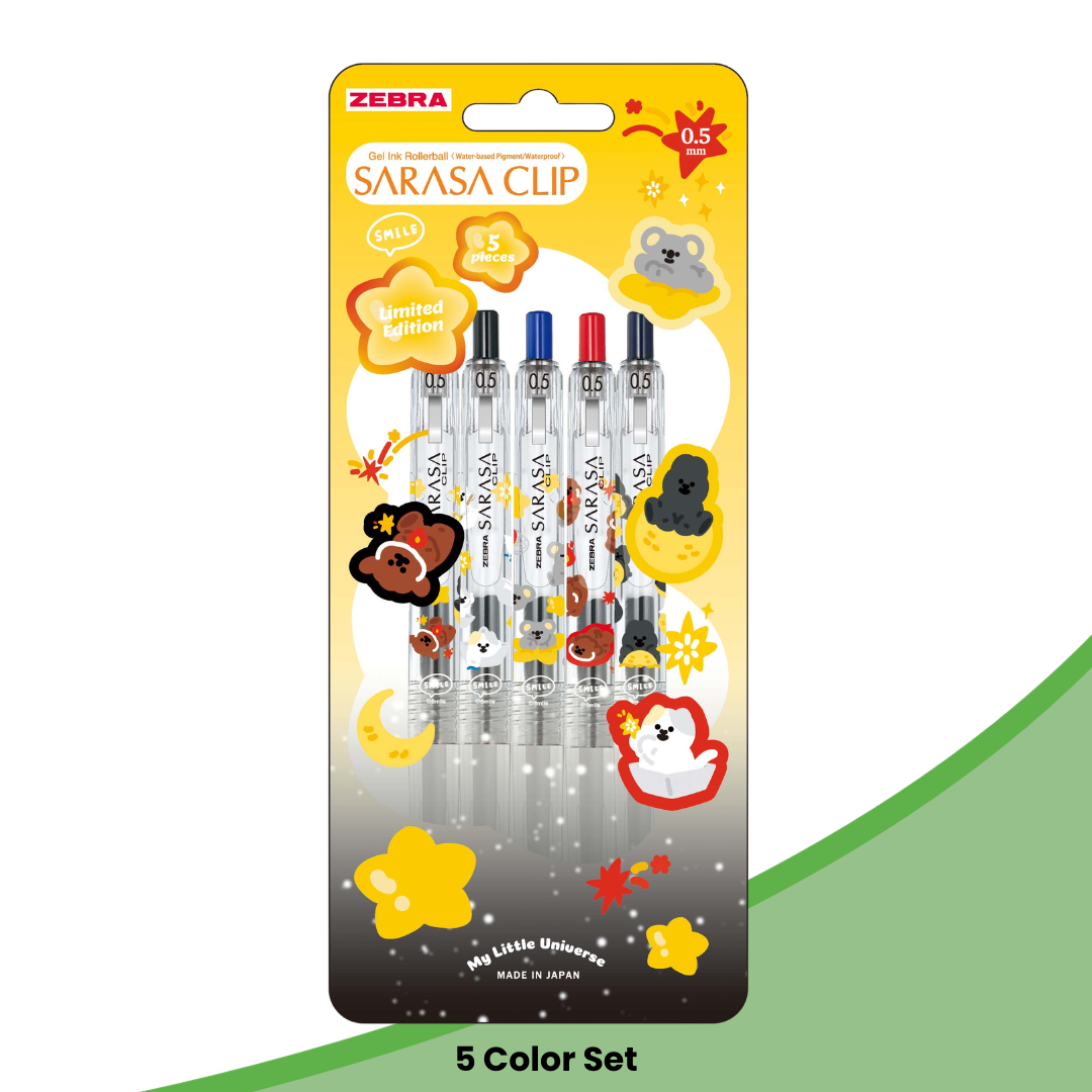 Zebra Sarasa Clip Smile Studio 0.5mm Pen | Individual & 5 Color Set