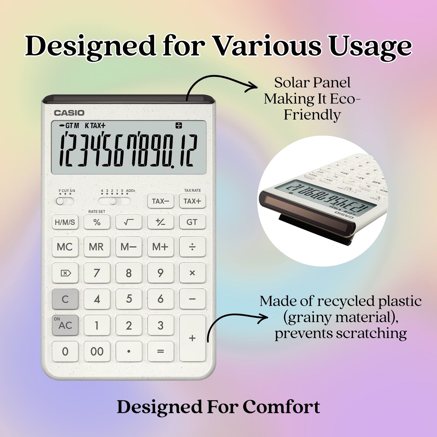 [SG] Casio Eco-Friendly Compact Desk Type Calculator | 2 Colours [Evergreen Stationery]