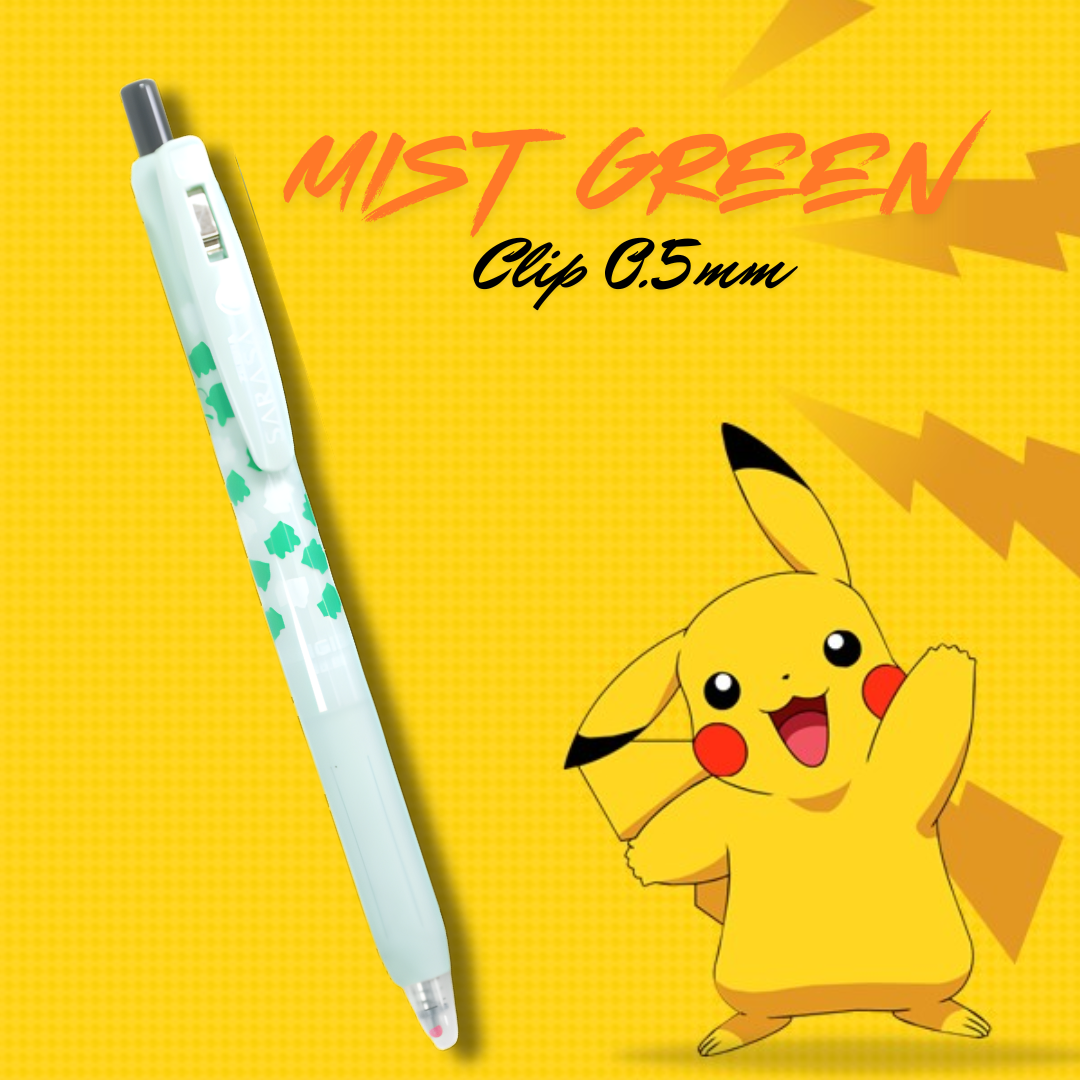 [SG] LIMITED EDITION | Zebra Sarasa Clip 0.5mm Pokemon Series (Black Ink) [Evergreen Stationery]