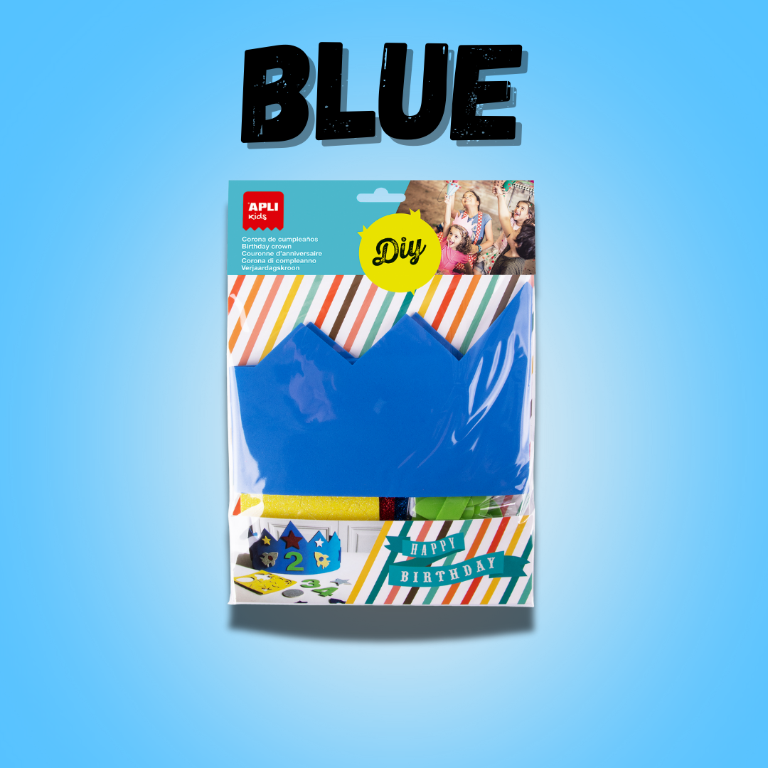 [SG] Apli Eva Foam Birthday Crown, Blue/Pink [Evergreen Stationery]