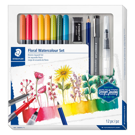 [SG] STAEDTLER FLORAL WATERCOLOUR SET 100% PEFC 61 3001-1 [Evergreen Stationery]