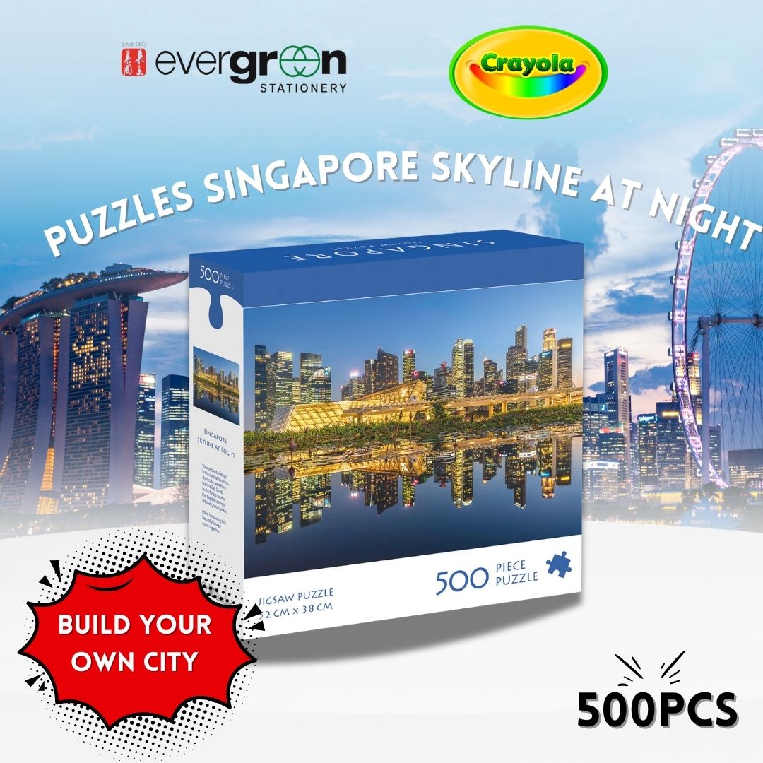 [SG] Crayola Singapore Photo Jigsaw Puzzle 500 Pieces 52cm X 38cm [Evergreen Stationary]
