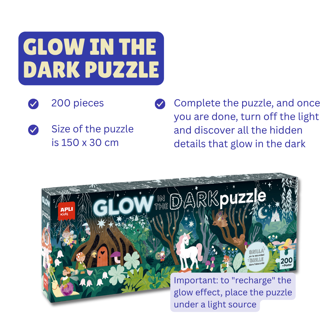 APLI Animal Puzzles | Glow in the Dark Mag Forest | Marine Animals | Savanna Animals | +6 years | Improve concentration | Develop fine motor skills |