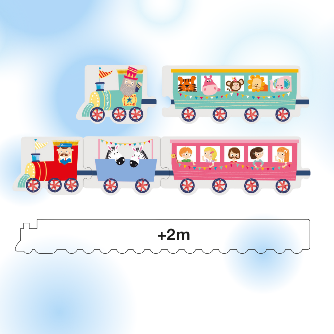 [SG] APLI Little House Train Puzzle (20 Pieces) [Evergreen Stationery]