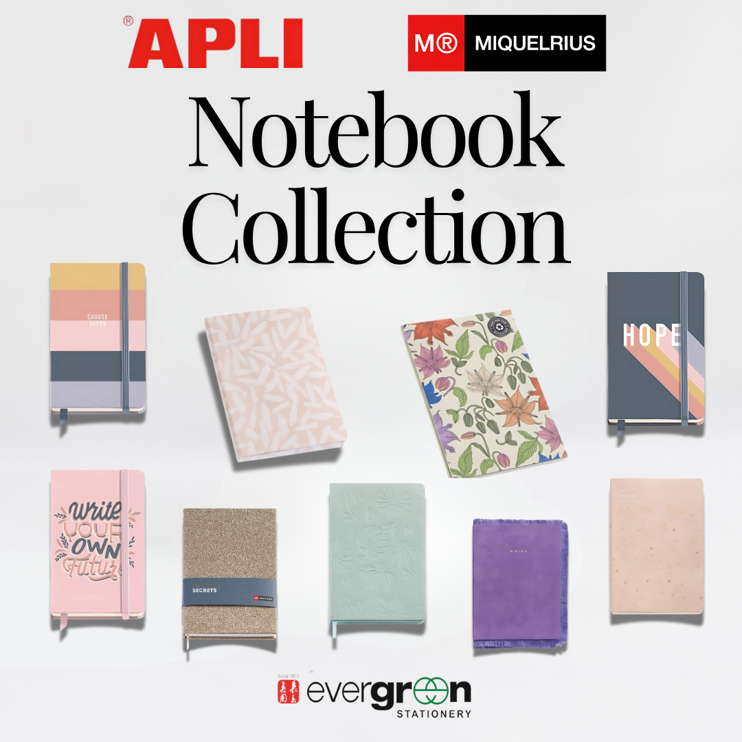 [SG] APLI & Miquelrius Notebook Collection, A5 Journals, 100gsm, Stylish Covers [Evergreen Stationery]