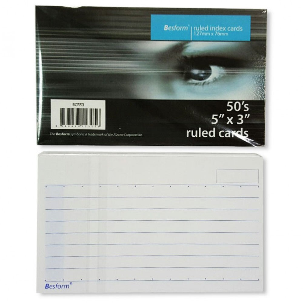 Azone 3"x5" Ruled Index Card 50'S/ PK