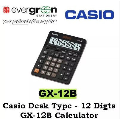 Casio Desk Type - 12 Digts GX-12B Calculator