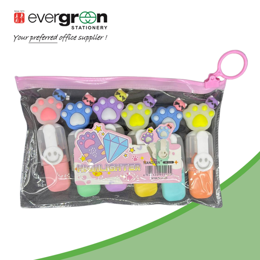 Tianzhen Colorful Cat Highlighter 6pcs