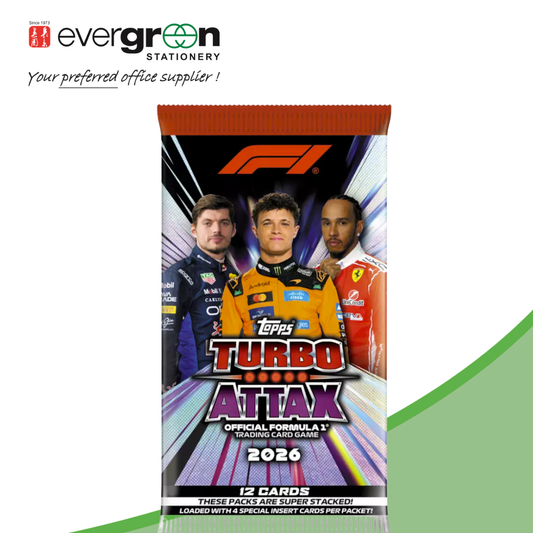 Topps F1 Turbo Attax 2627 12 Piece Trading Cards | 1 Reg Cold Foil Card | 3 Special Foil Card