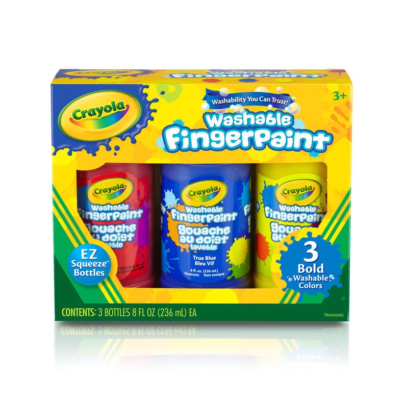 3CT/8OZ WSH FINGER PAINT PRIMARY COLOUR CRAYOLA