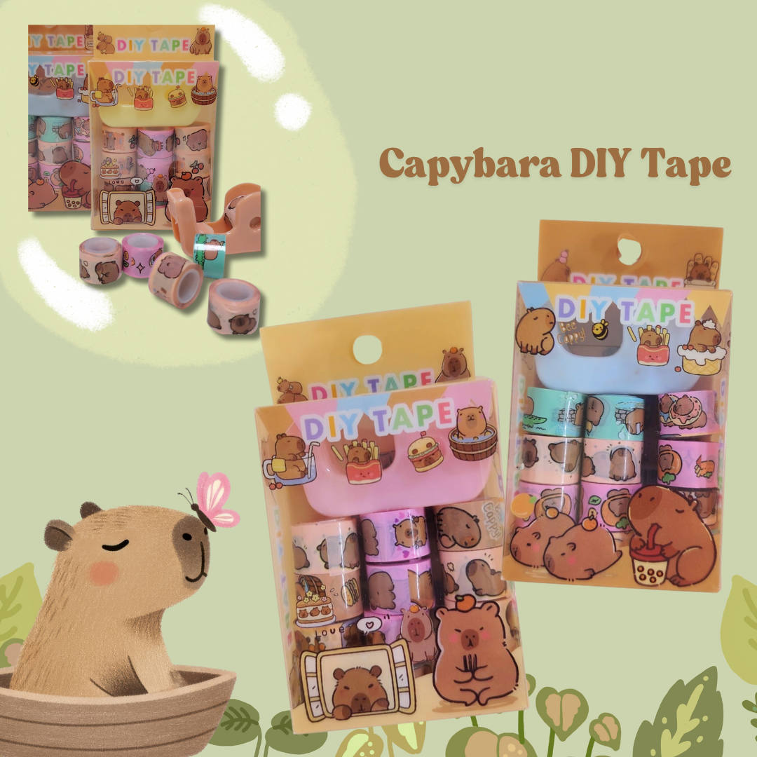 [SG] Mini Capybara/Panda DIY Tapes With Dispenser [Evergreen Stationery]