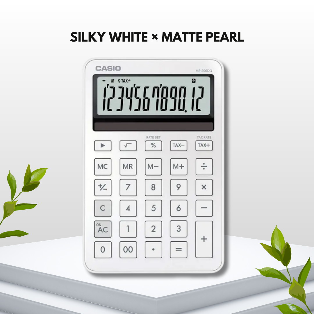 [SG] CASIO MS-200DQ Series calculator with 12-digit display and solar power [Evergreen Stationery]