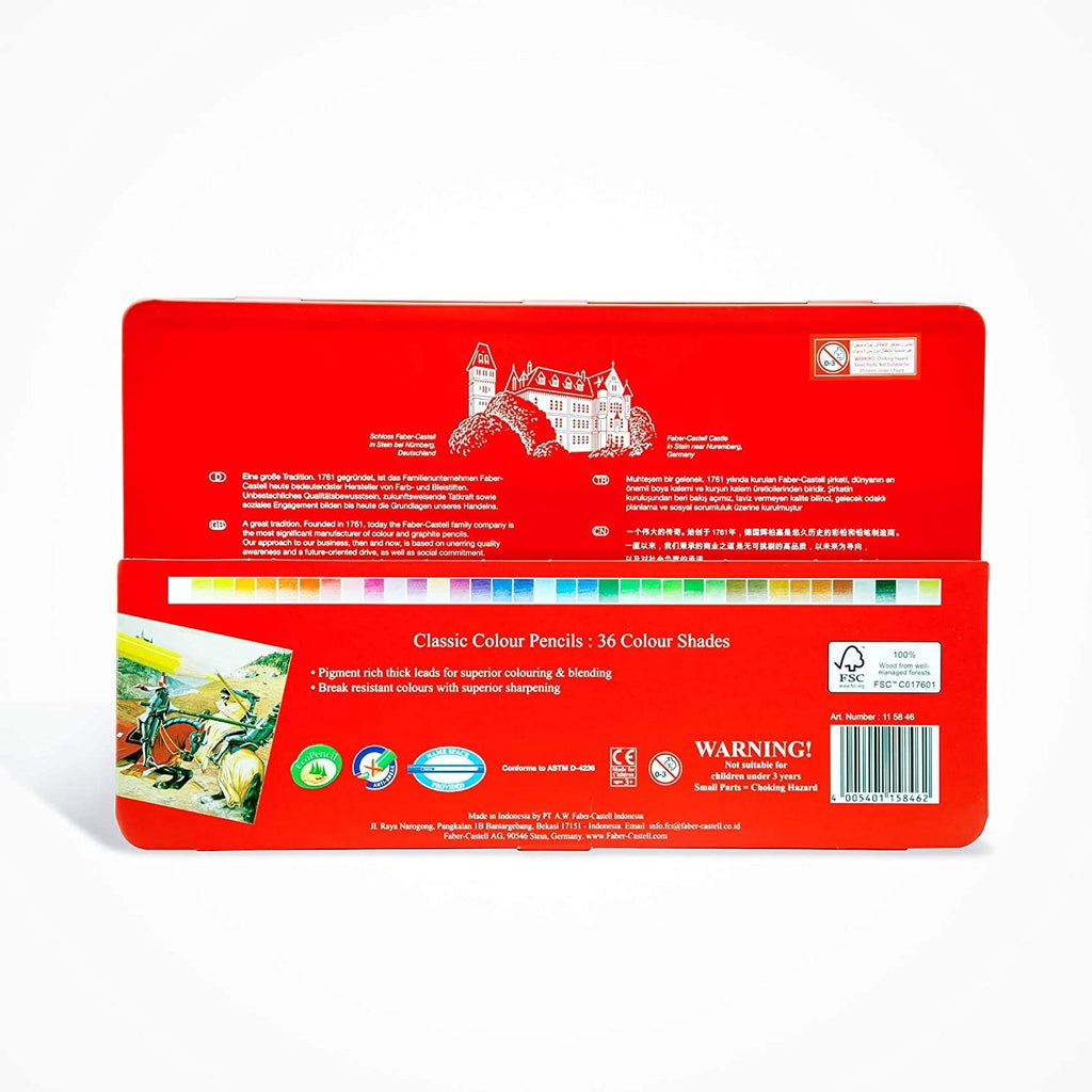 [SG] Faber Castell Metal.Tin Col Pcl 36 [Evergreen Stationery]