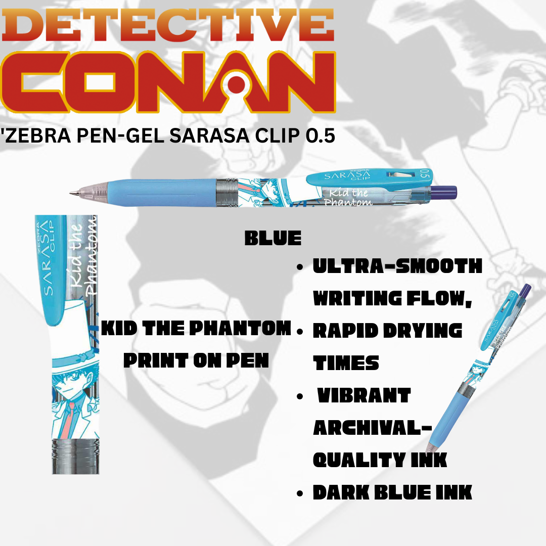 Zebra Sarasa Clip Detective Conan Limited Edition 0.5mm Indivisual Gel-Pen | Anime Lovers