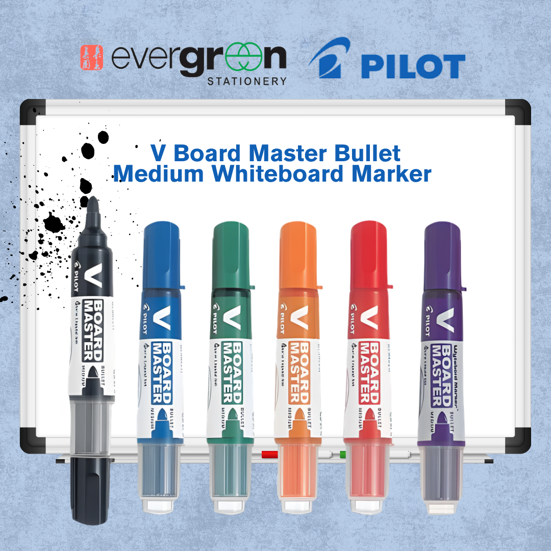 [SG] Pilot V Board Master Whiteboard Markers/ Refills | Medium Bullet [Evergreen Stationery]