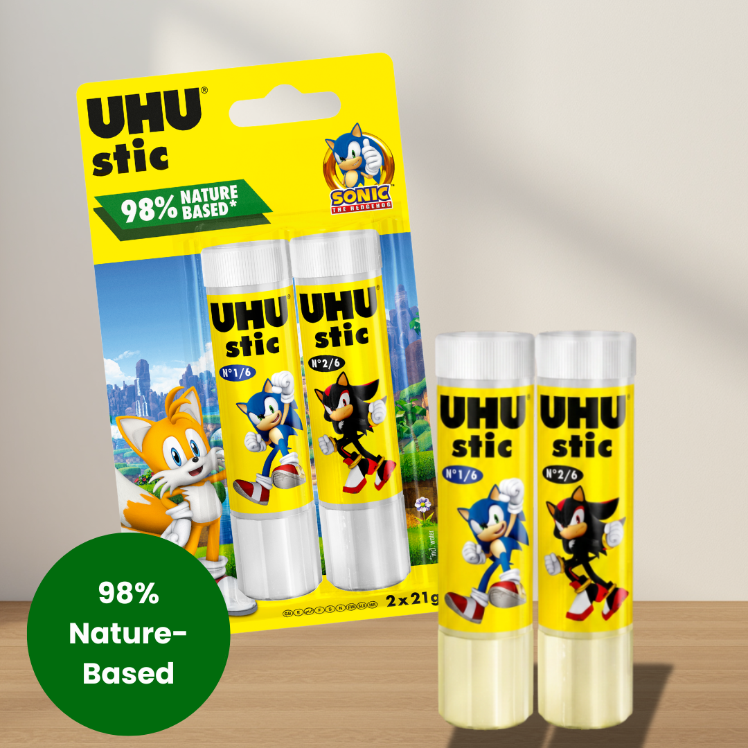 UHU Sonic LIMITED EDITION Back-To-School 2x21g Glue Stick