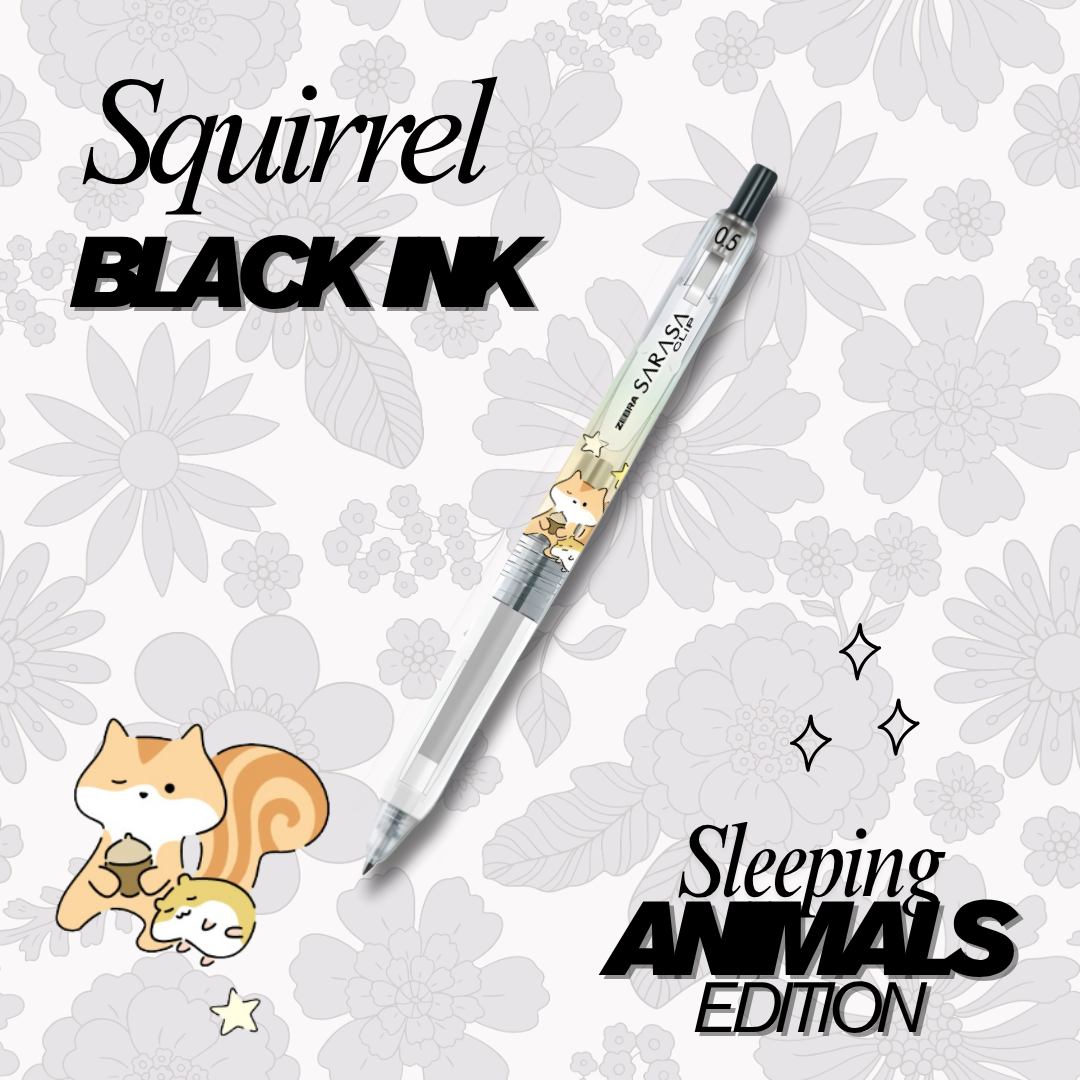 [SG] Zebra Sarasa Clip Pen 0.5mm – Sleeping Animals Limited Edition (5 Designs) [Evergreen Stationery]