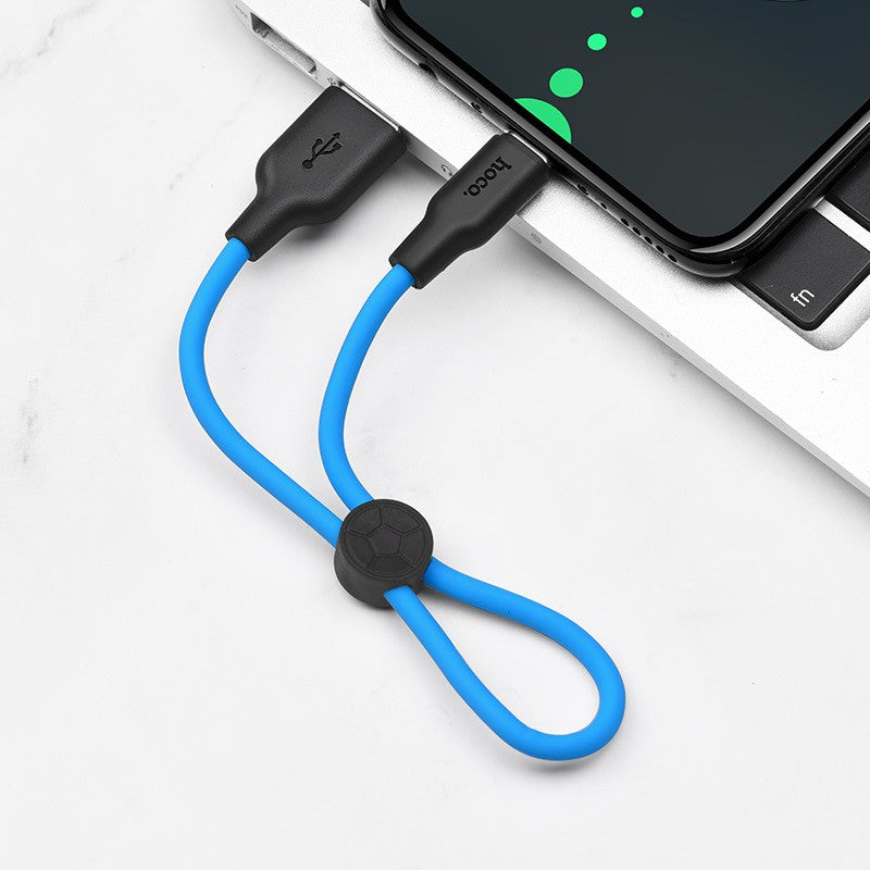 Hoco X21 Plus Silicone Charging Cable for Type-C 0.25m 2.4A