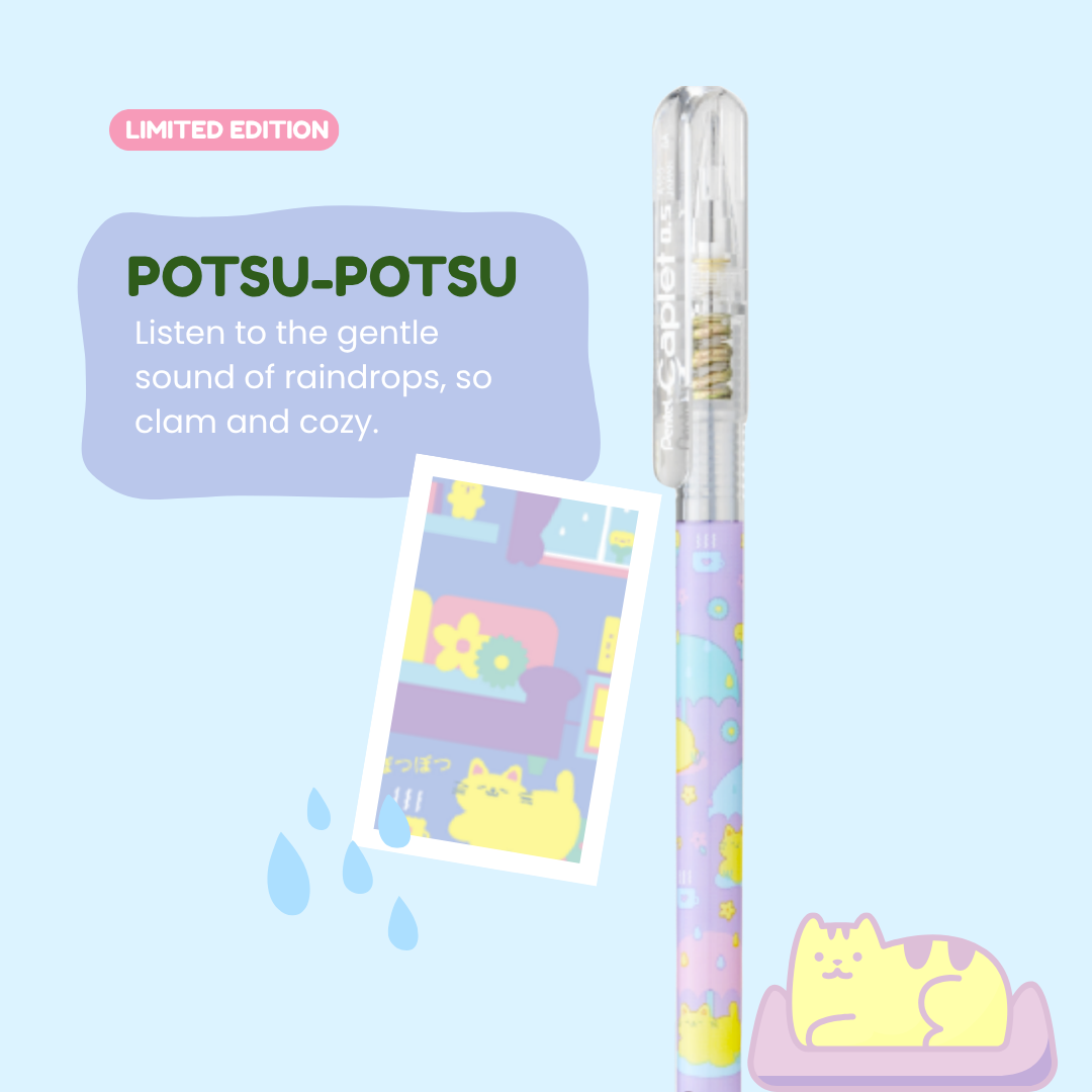 [LIMITED EDITION] Pentel Caplet Mechanical Pencil, 0.5MM | 6 Designs | portable cap | soft, and smooth hi-polymer eraser