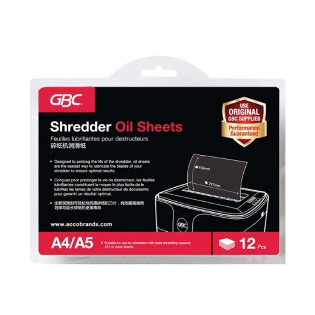 GBC Shreeder Oil Sheets | 12s/Pkt
