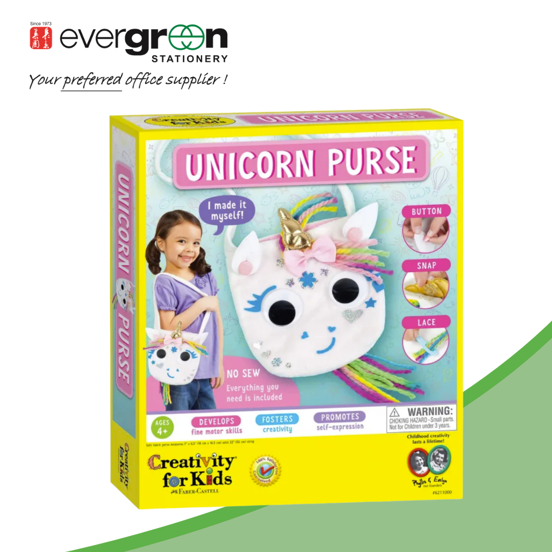 Faber Castell Unicorn Purse | Creativity for Kids | Ages 4+ | NO Sew