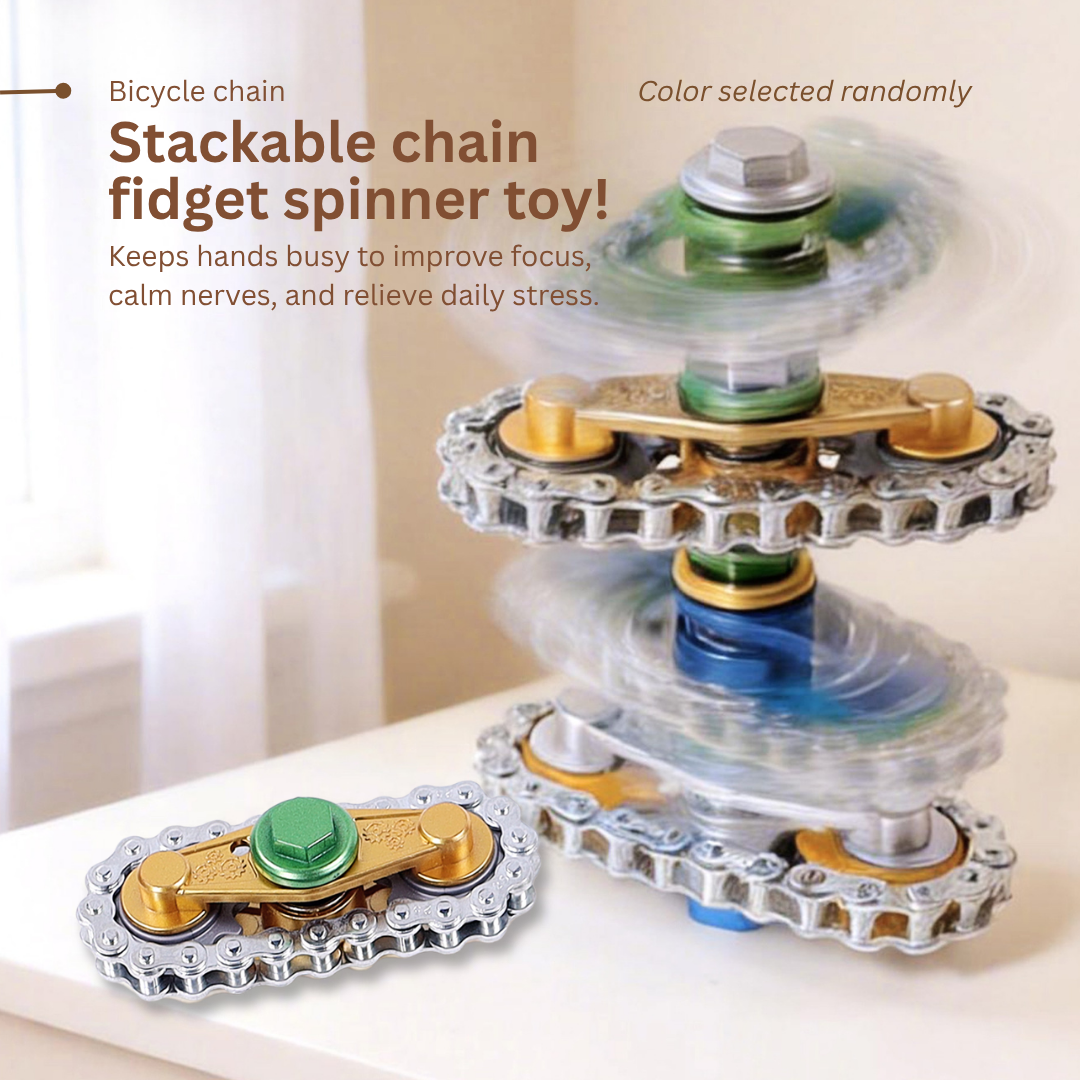 Stackable Fidget Spinner | Spinning Top Stress Relief Toy | Metallic Mechanical Gear | Multi-layer Stacking
