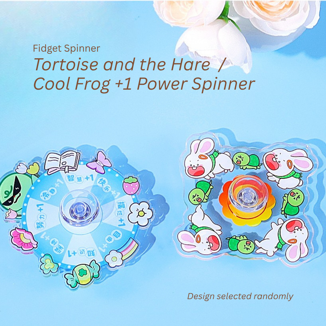 Cartoon Fidget Spinner | Tortoise and Hare | Frog | Cat and Mouse | Capybara| Made from acrylic/ plexiglass | Relieve stress | Improve focus | Quiet spin |