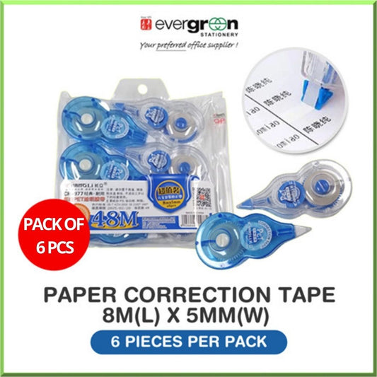 6 Pcs/pack Correction Tape 5mm x 8m