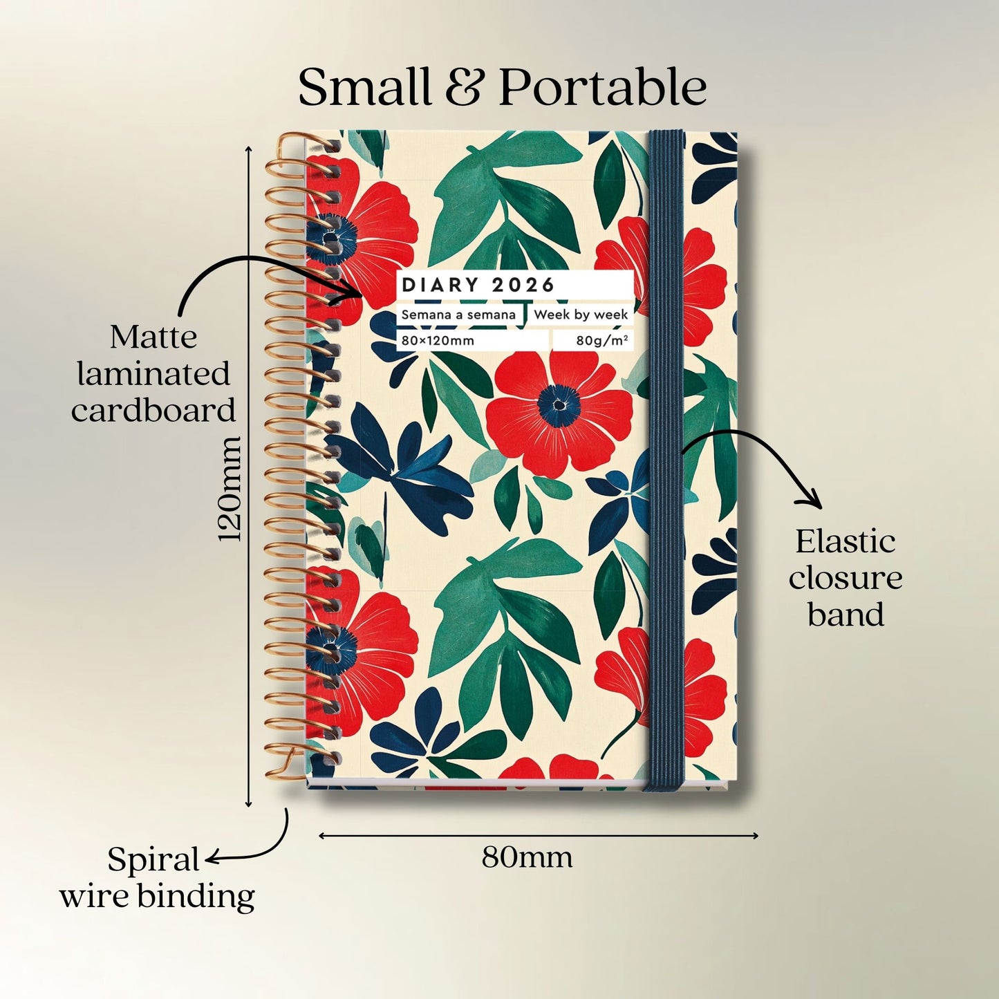 [SG] APLI MIQUELRIUS 2026 Small and Portable Daily Planner [Evergreen Stationery]