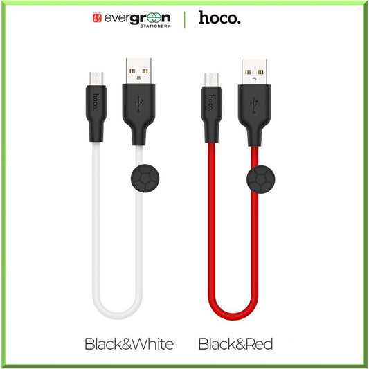 Hoco X21 Plus Silicone Charging Cable for Micro 0.25m 2.4A