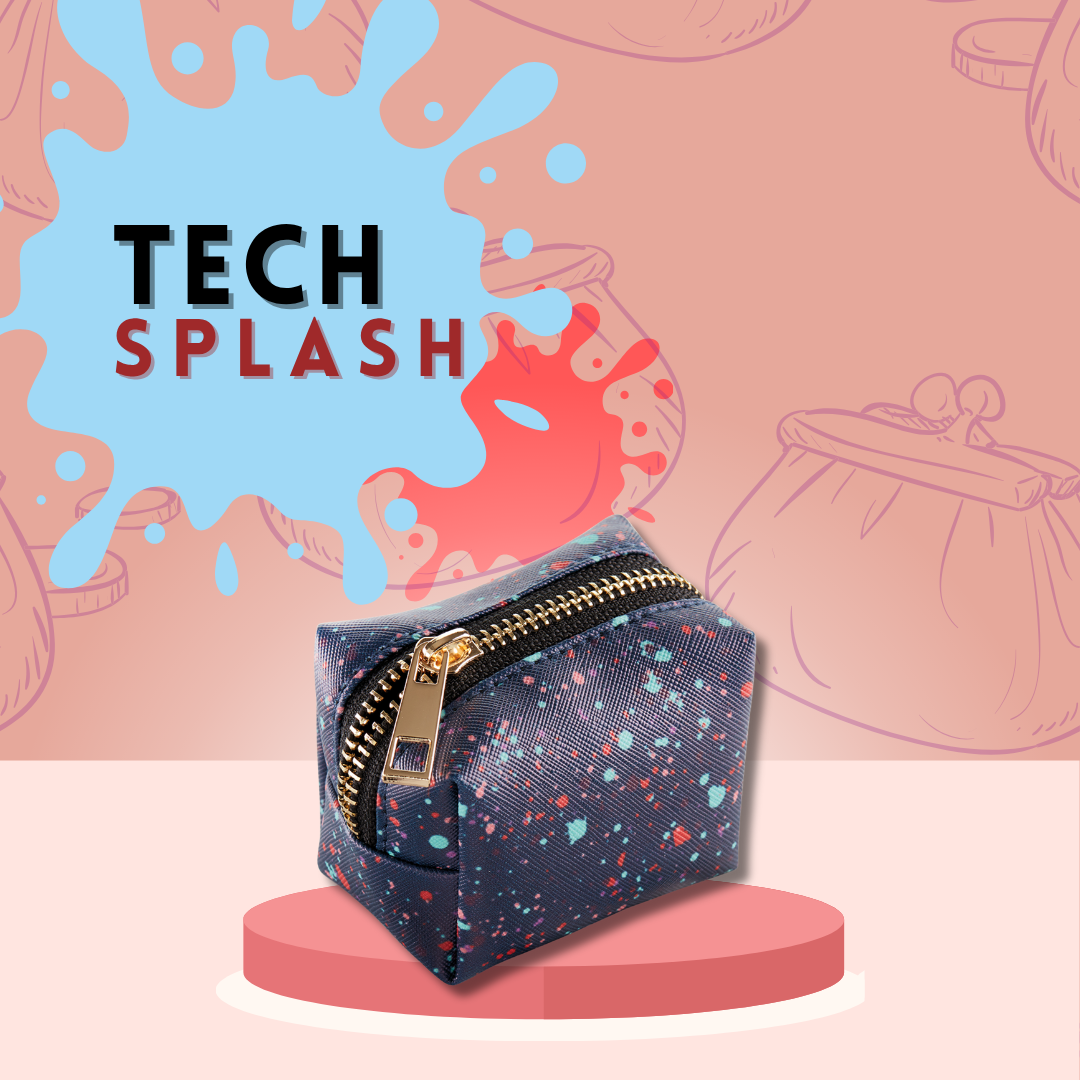 [SG] APLI MIQUELRIUS Tech Splash/ Cats Mini Zipper Pouch [Evergreen Stationery]