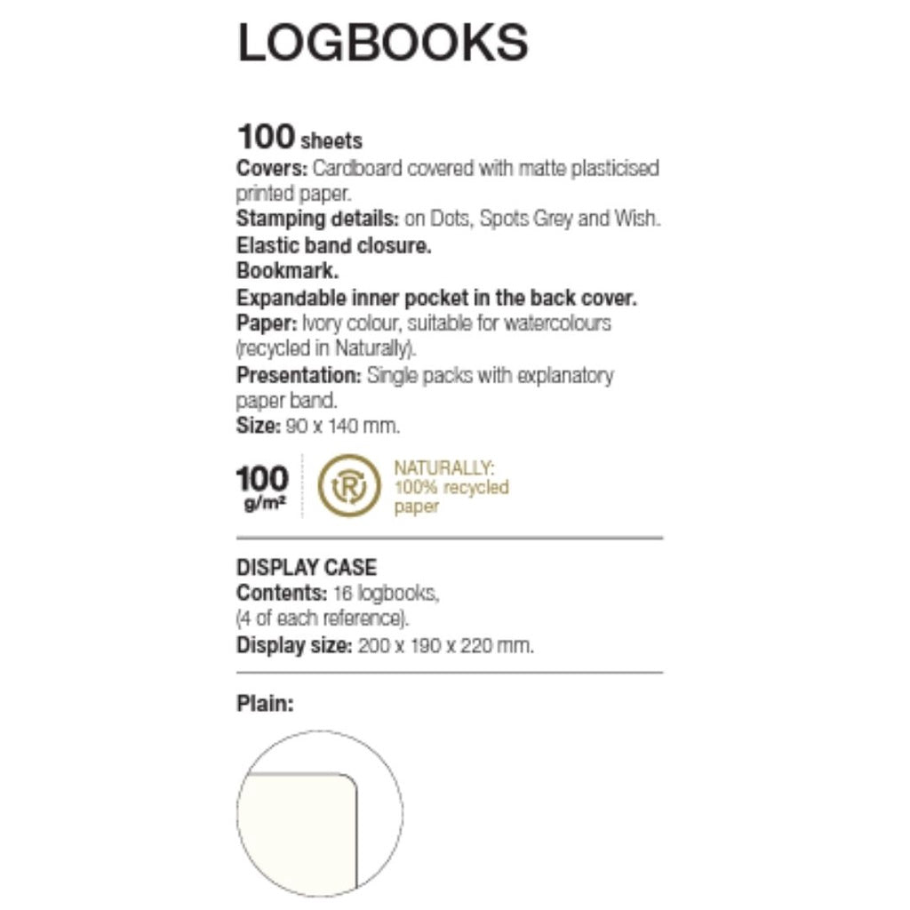 [SG] ECO MIQUELRIUS 8013 Always Black Logbook (PLAIN, 100 sheets) [Evergreen Stationery]