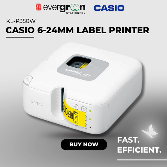 [SG] CASIO 6-24mm Label Printer KL-P350W [Evergreen Stationery]