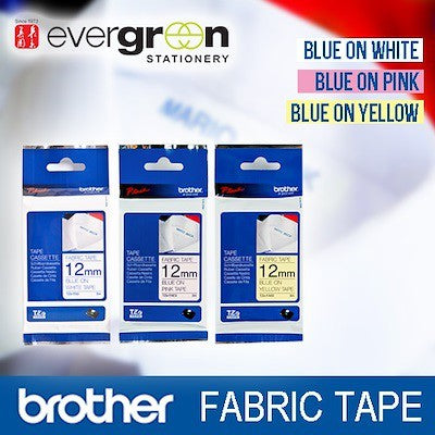 [SG] Brother Fabric Tape/ Iron on Tape TZE-FA3/Tze-FA63/ Tze-FAE3 12mm wide [Evergreen Stationery]