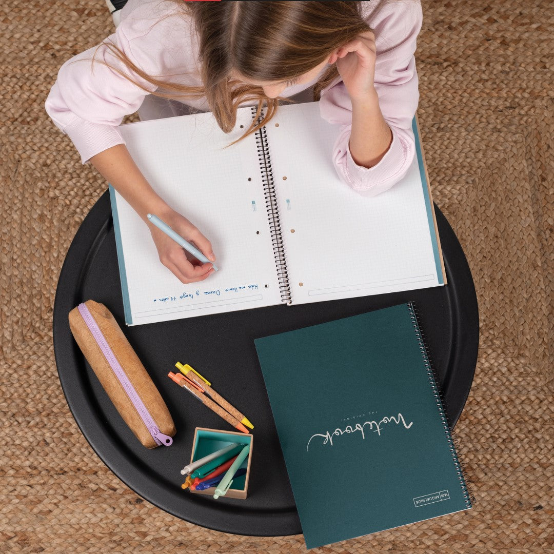 [SG] Apli Miquelrius Econavy Notebook A4 Lined [Evergreen Stationery]