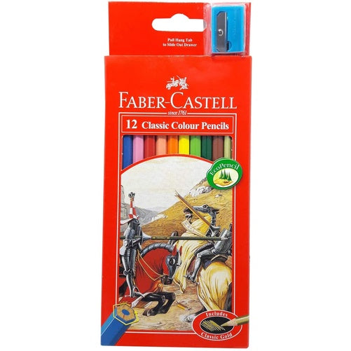 [SG] Faber Castell Classic 12 Colour Pencil (Long) [Evergreen Stationery]