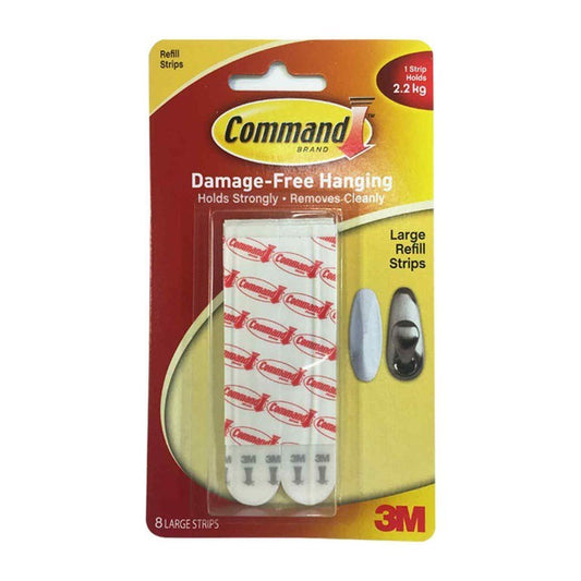 [SG] 3M COMMAND 17023P-8PK LARGE REFILL STRIPS [Evergreen Stationery]